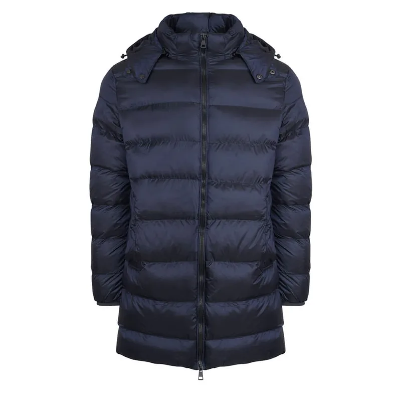 Puffer Long Jacket Μπλε Σκούρο (Modern Fit) New Arrival