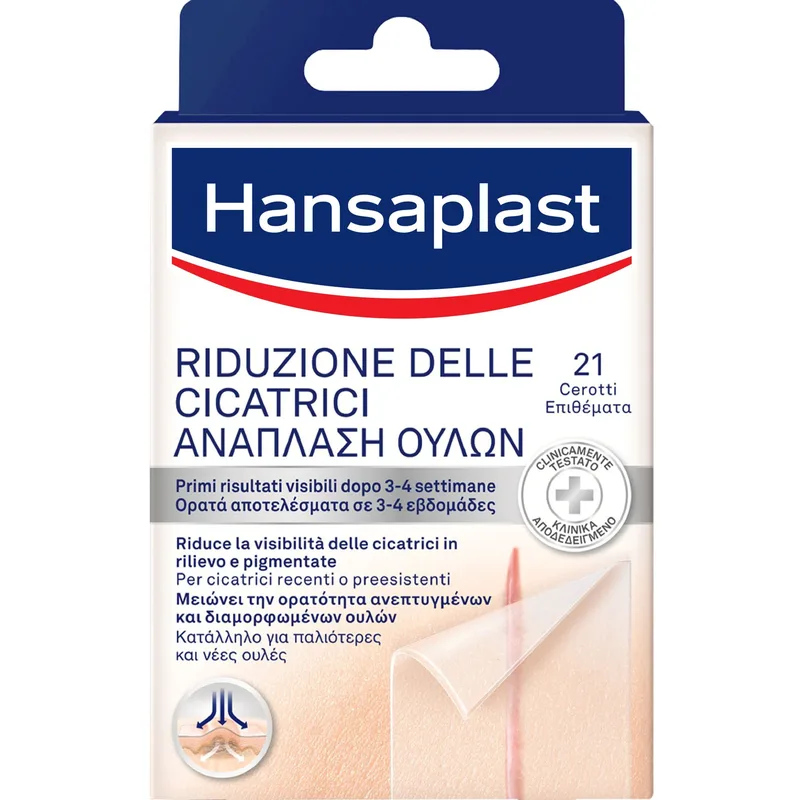 Hansaplast Scar Reducer Διάφανα Επιθέματα για Θεραπεία Υπερτροφικών Ουλών & Χηλοειδών 21 Τεμάχια