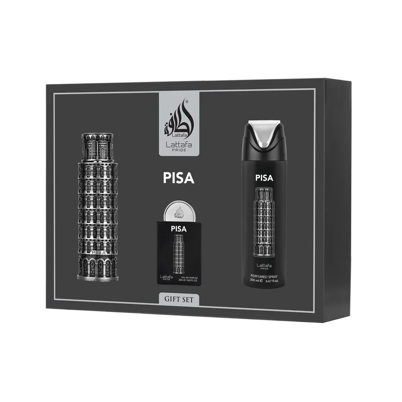 Lattafa Pride Pisa EDP 100 ml + EDP 20 ml + Bodyspray 200 ml (unisex) 1 pcs
