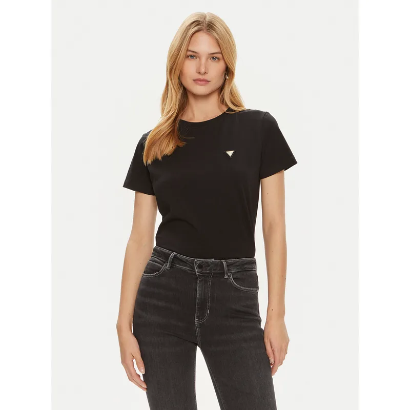 Guess T-Shirt V4YI09 J1314 Μαύρο Regular Fit