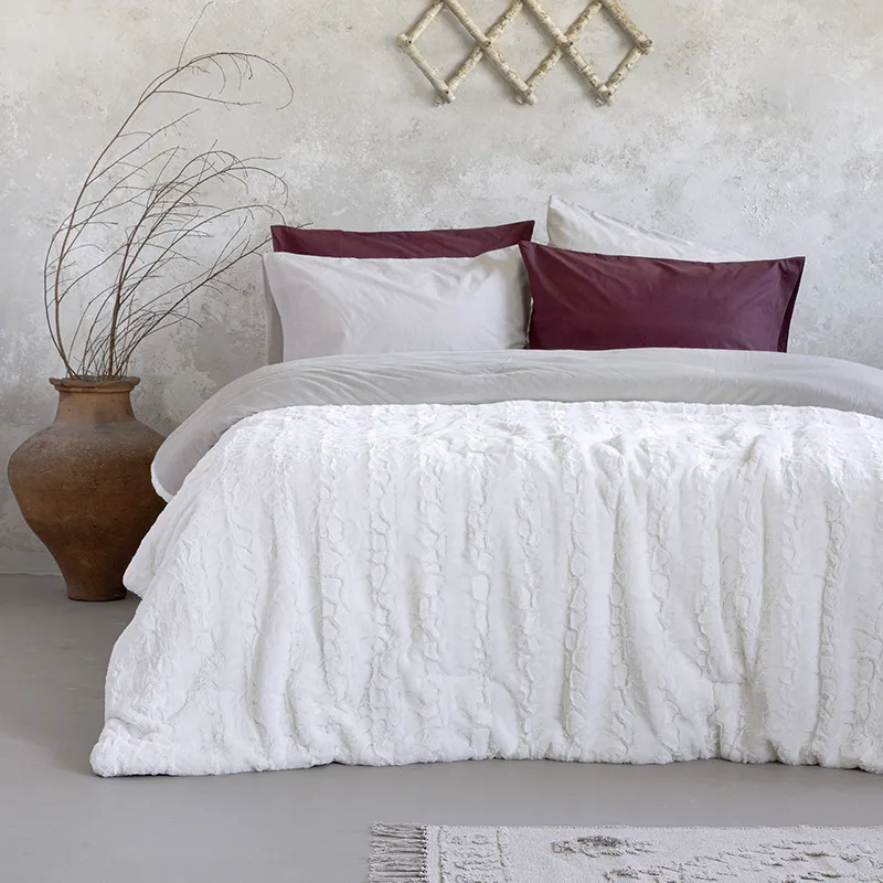 Κουβερτοπάπλωμα Μονό 160X220 Nima Velure Cream (160x220)