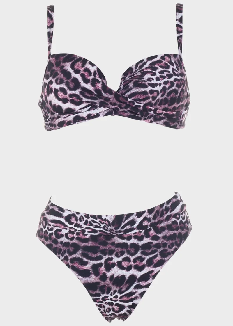 Bikini animal print .Καλύπτει B Cup ANIMAL