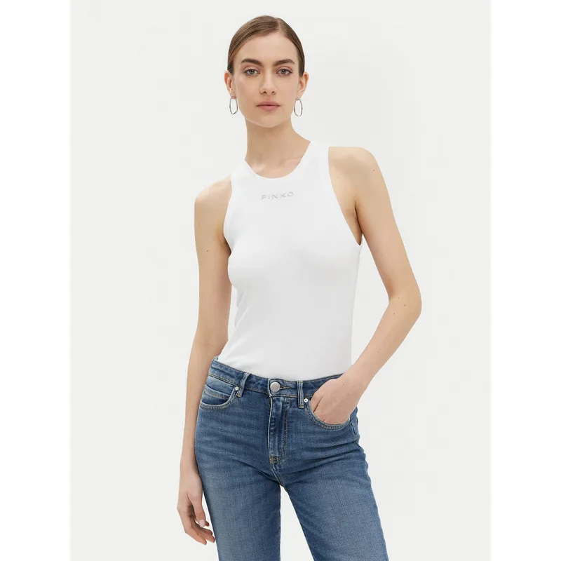 PINKO Τοπ 100822 A2C1 Λευκό Regular Fit