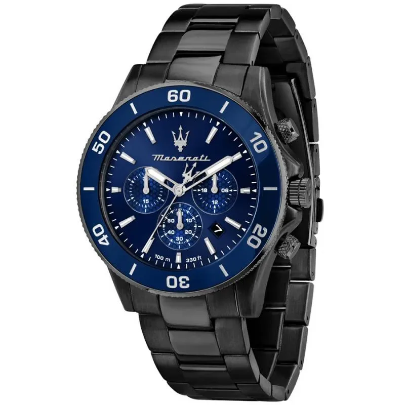 Ανδρικό ρολόι Maserati Competizione Black Stainless Steel R8873600005 R8873600005 Ατσάλι