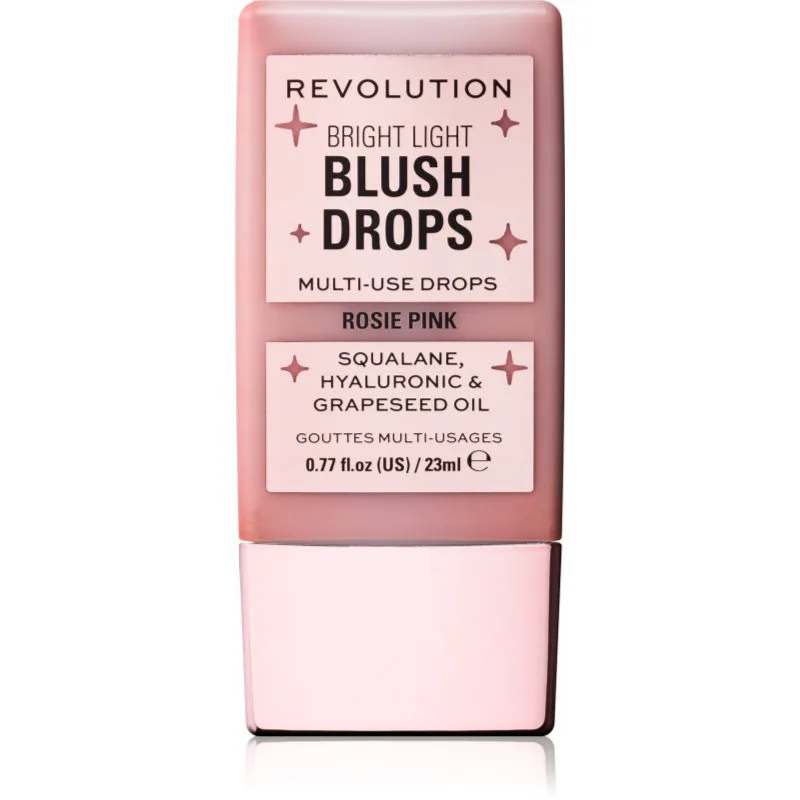 Revolution Bright Light Blush Drops υγρό ρουζ απόχρωση Ροζ Rosie 23 ml