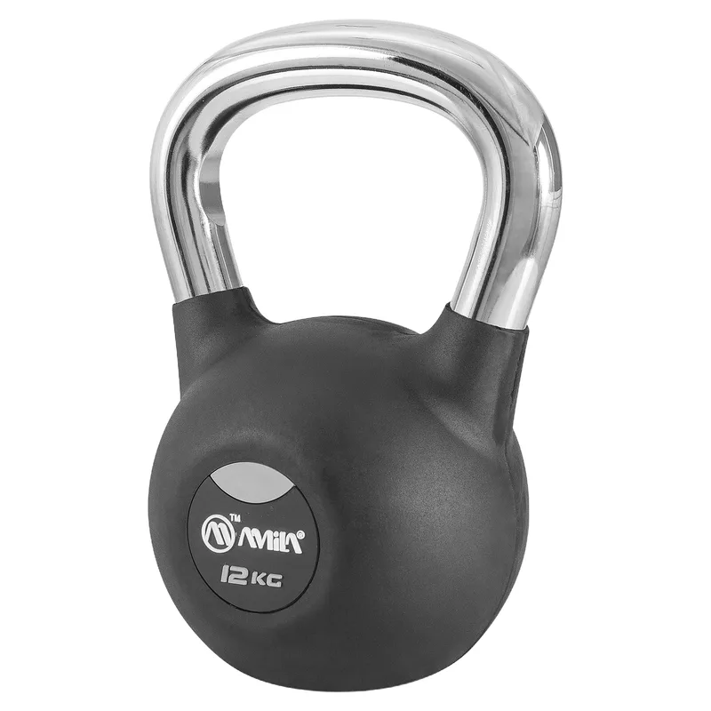 Kettlebell Rubber Cover Cr Handle 12kg – Μαύρο
