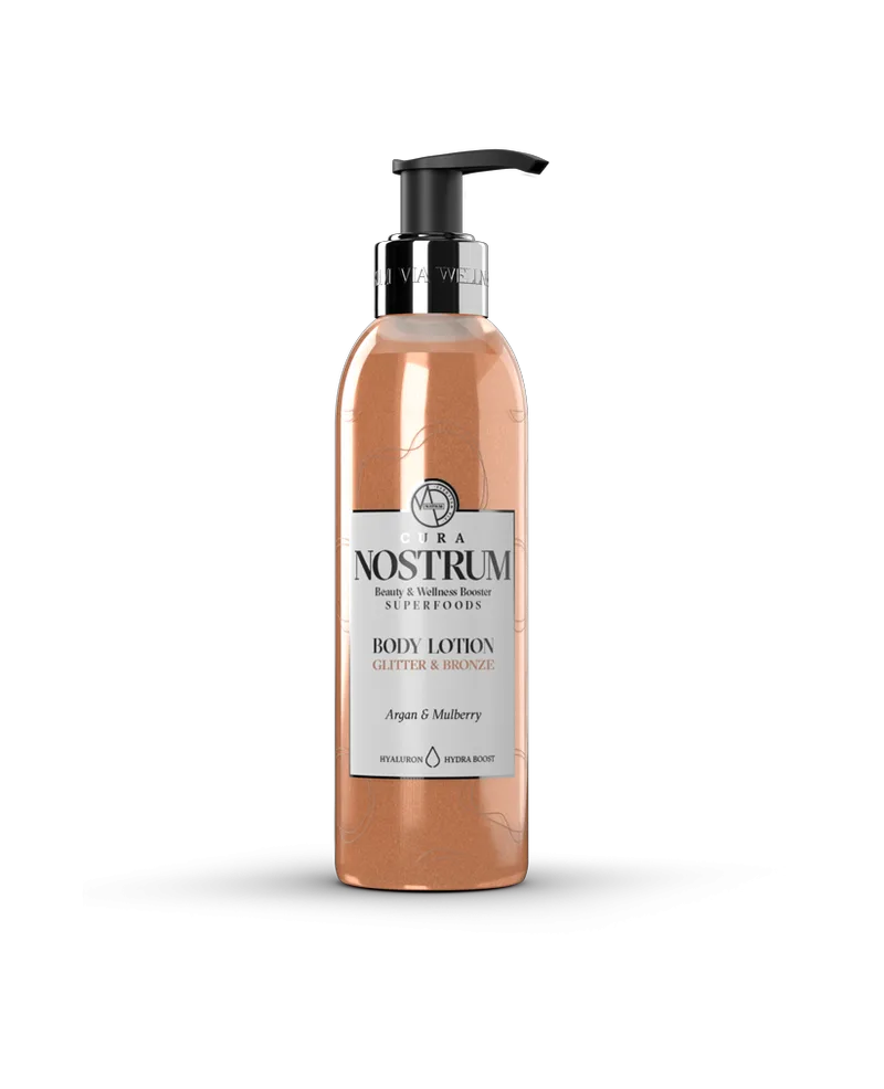 Glitter & Bronze Body Lotion with Argan & Mulberry 200ml