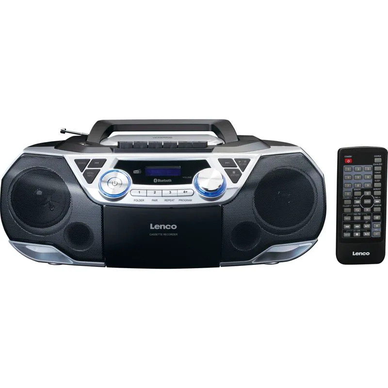 Lenco SCD-720SI Silver CD Player with FM Radio and USB Playback