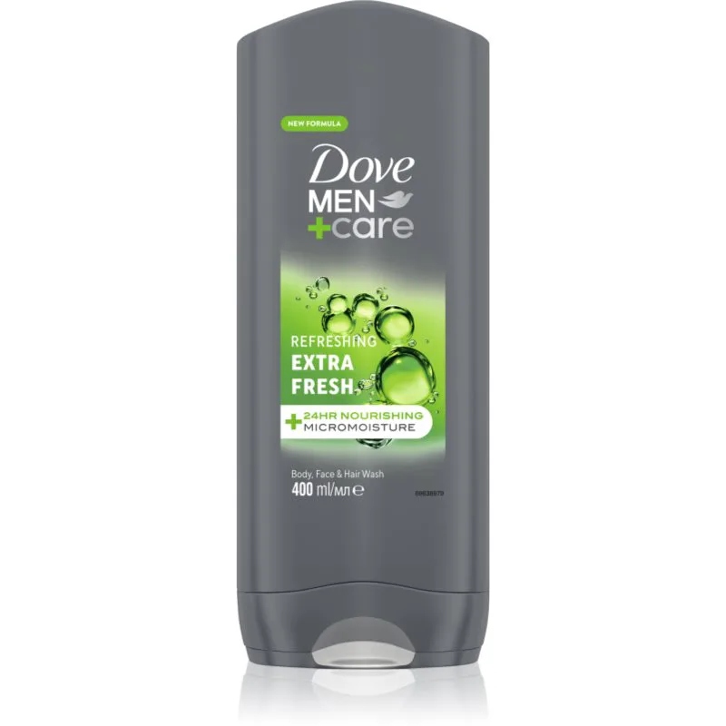 Dove Men+Care Extra Fresh τζελ για ντους για σώμα και πρόσωπο 400 ml