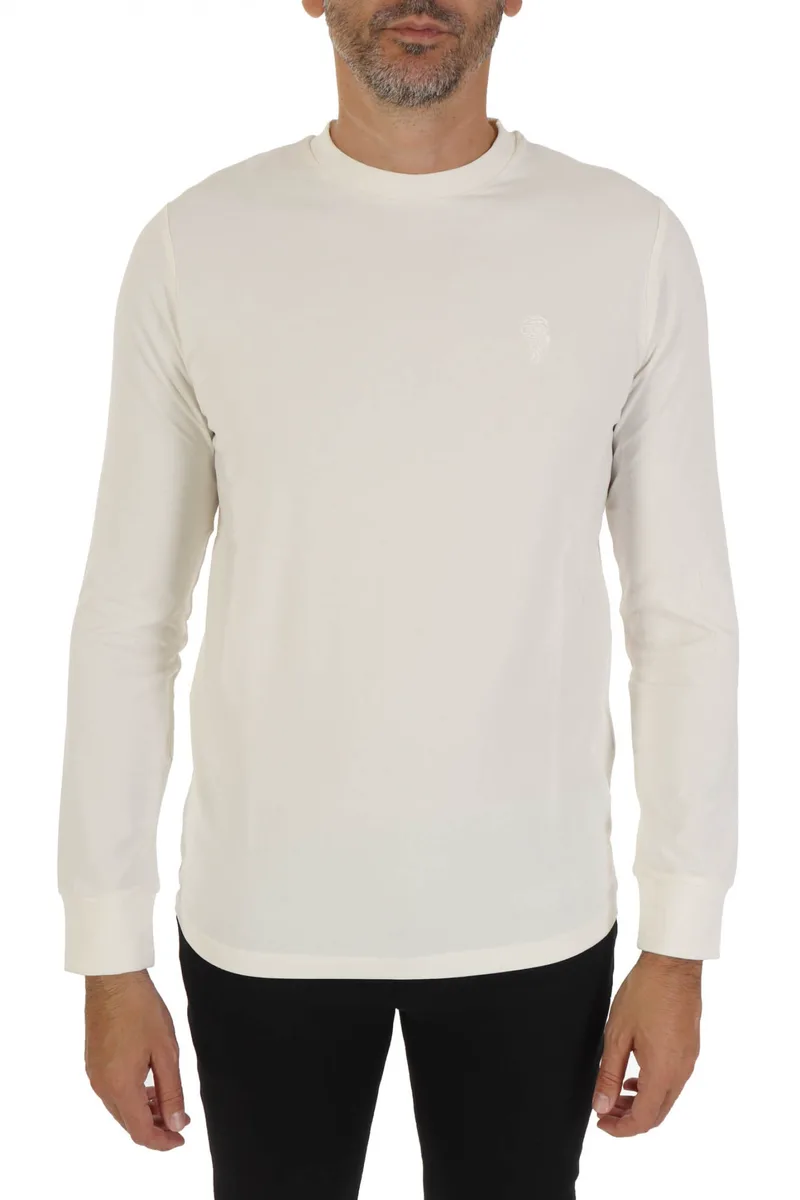 KARL LAGERFELD T-SHIRT LOGO ΕΚΡΟΥ