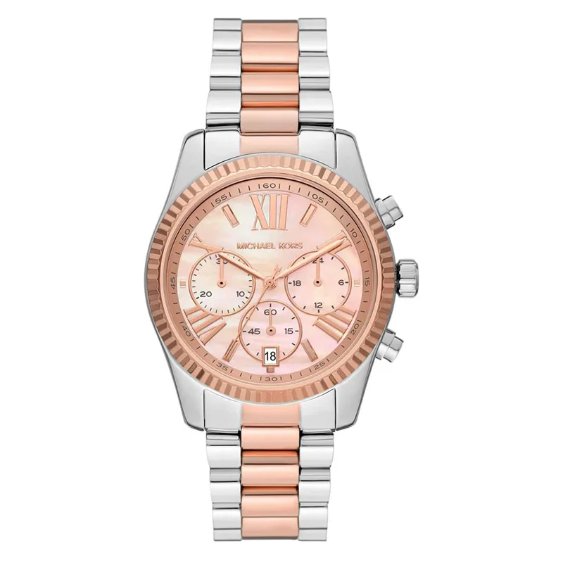 MICHAEL KORS Lexington Chronograph Two Tone Stainless Steel Bracelet MK7219