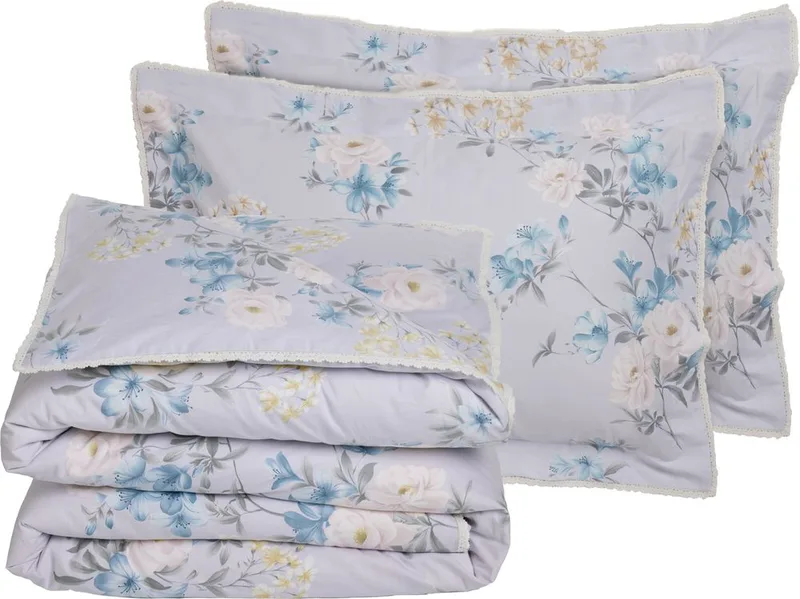 ΣΕΤ ΣΕΝΤΟΝΙΑ KING SIZE DAS HOME PRESTIGE 1710 ΓΚΡΙ/ΛΙΛΑ 4ΤΜΧ (250X270CM)