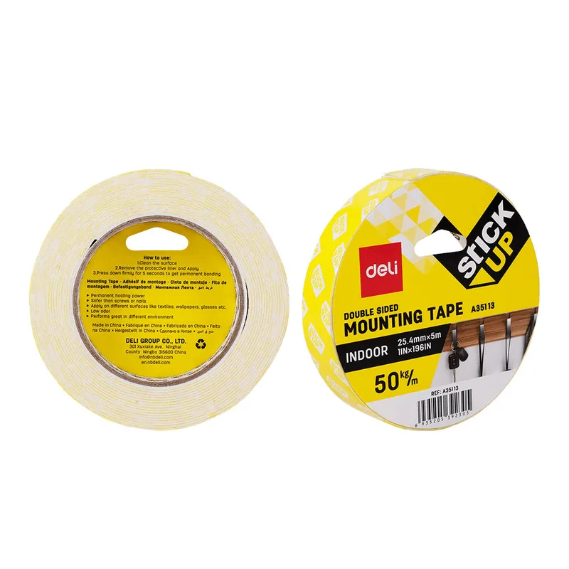 Ταινία Διπλής Όψης Αφρώδης Deli 2.54cmΧ 5m A35113