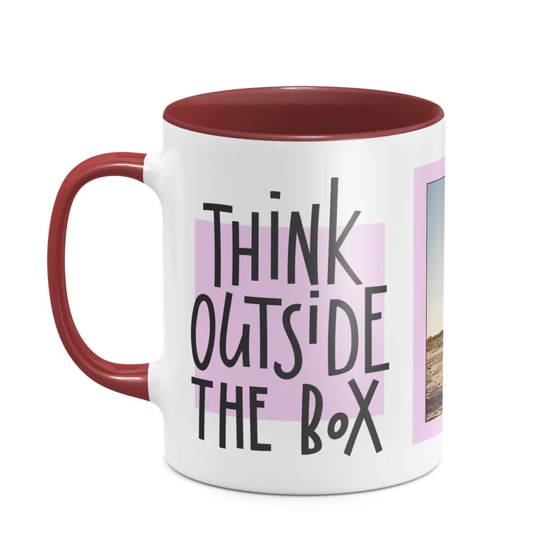 Think Outside The Box - Κούπα - Μπορντό - Απλή