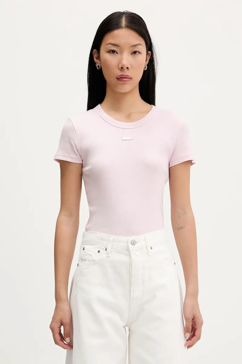 HUGO Blue t-shirt γυναικείο βαμβακερό με ελαστάν Easy Tee_B