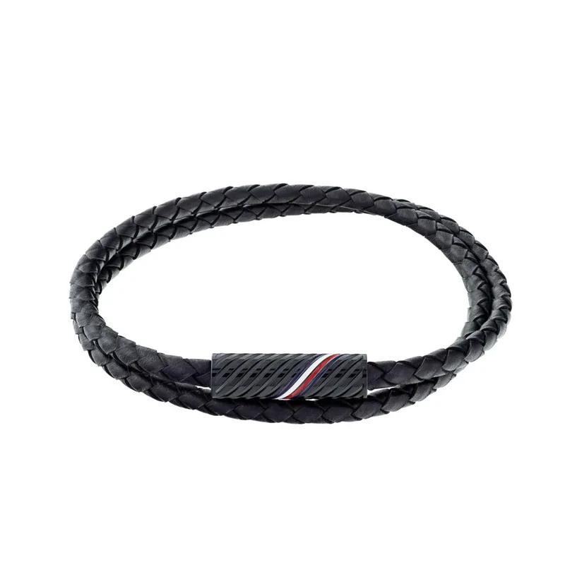 Tommy Hilfiger Ανδρικό Βραχιόλι Από Δέρμα Και Επιροδιωμένο Ανοξείδωτο Ατσάλι 2790469