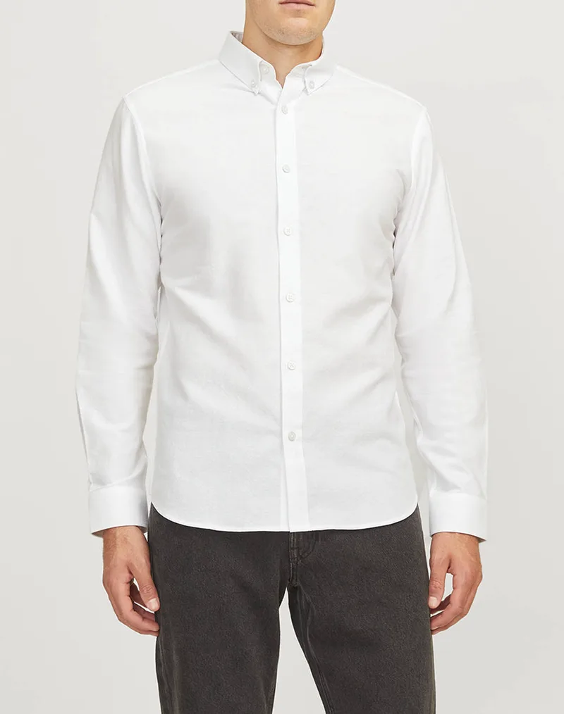 JJ REBEL JREBOSCAR SHIRT LS NOOS 12264384-WHITE White