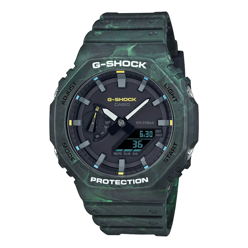 CASIO Foggy Forest Series Green Rubber Strap GA-2100FR-3AER