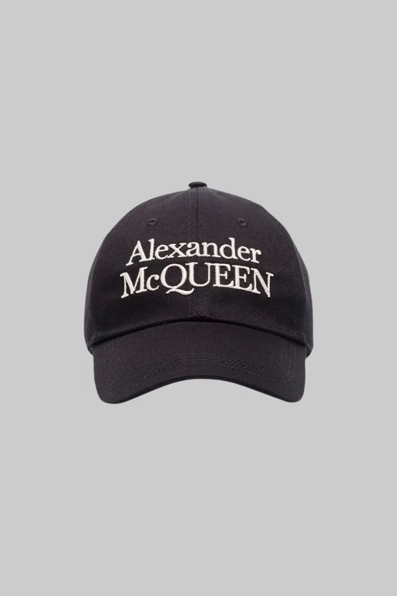ALEXANDER MCQUEEN Ανδρικό Μαύρο Embroidered Logo Baseball Cap/Black