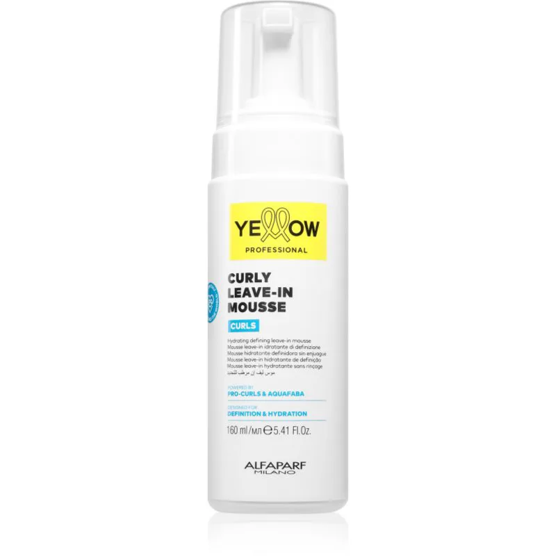 Yellow Professional Curls Curly Leave-in Mousse φροντίδα χωρίς ξέβγαλμα για σγουρά μαλλιά 160 ml