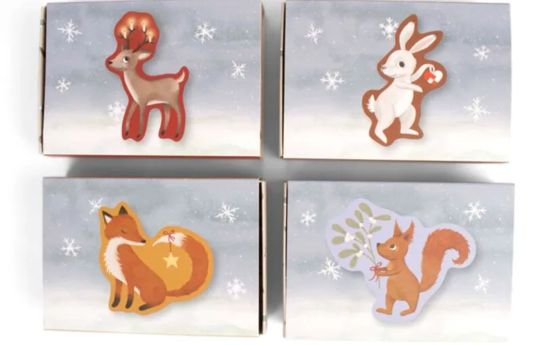 Filibabba Set of 4 Puzzles – Wonderful Winter – Forest Friends