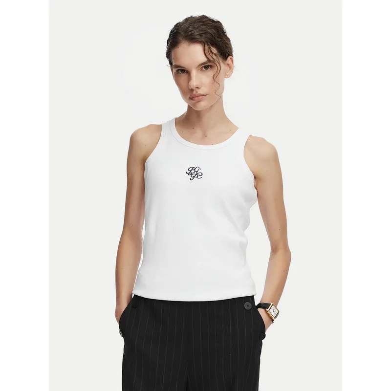 Beverly Hills Polo Club Τοπ P-SS26W-TK550000 Λευκό Regular Fit
