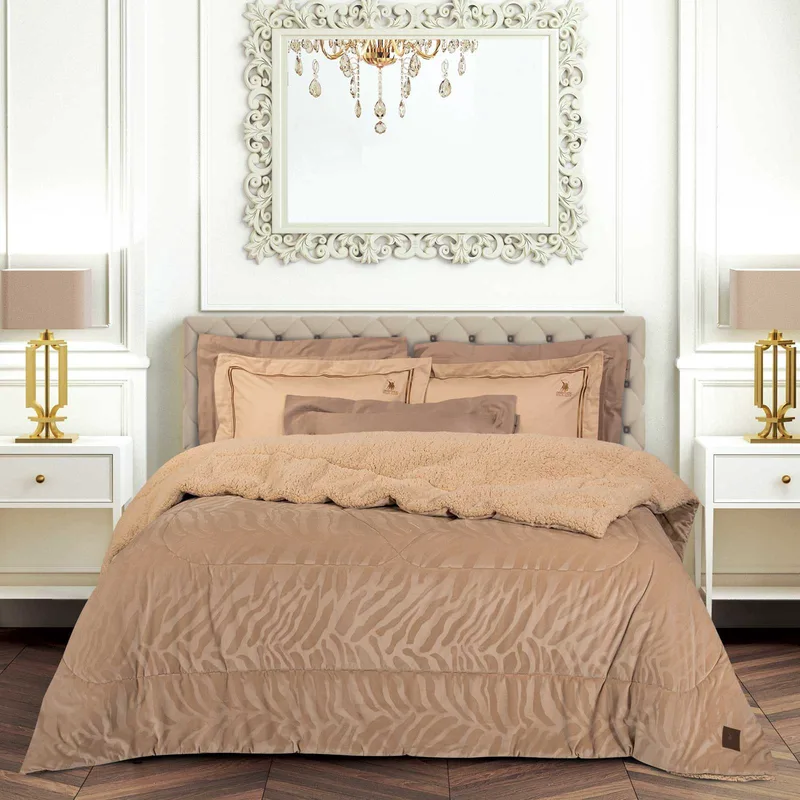 Κουβερτοπάπλωμα King Size με Γούνα Sherpa Greenwich Polo Club 4434 Μπεζ 240x250