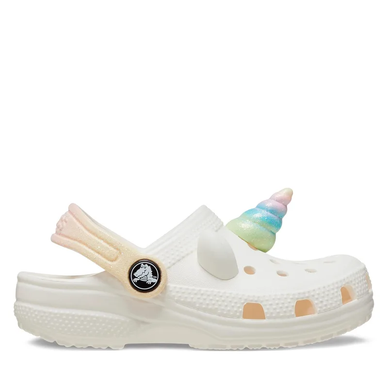 Παντόφλες Crocs Classic Iam Rainbow Unicorn Clog T 209701 Λευκό