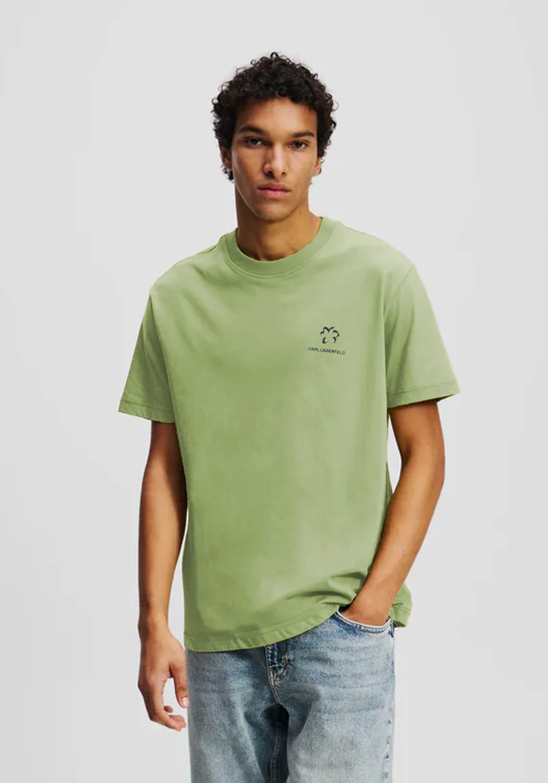 Karl Lagerfeld T Shirt της σειράς Crewneck - 755043 552235 500 Mint Green