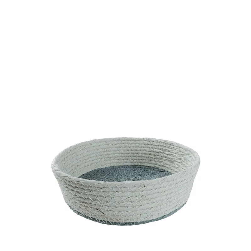 Καλάθι Σερβιρίσματος Rattan Γαλάζιο-Λευκό 18x6εκ. ESPIEL FEX107 (Χρώμα: Λευκό, Υλικό: Ραττάν) - ESPIEL - FEX107