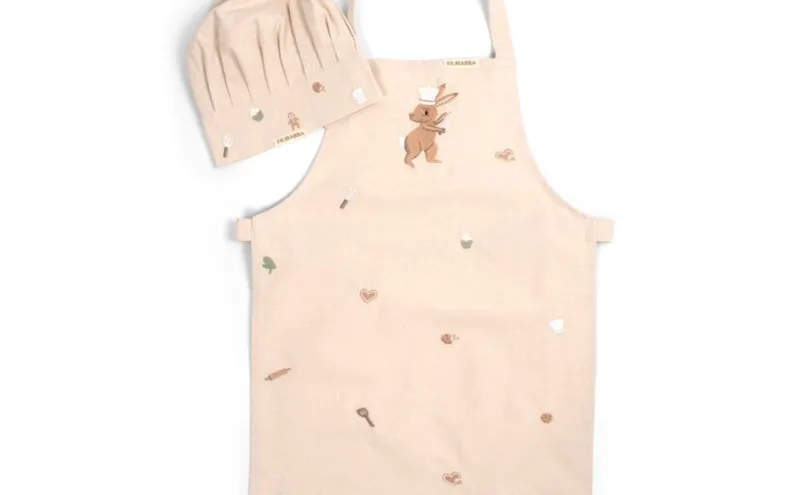 Filibabba Embroidered Apron and Hat GOTS – Wonderful Winter – Hare