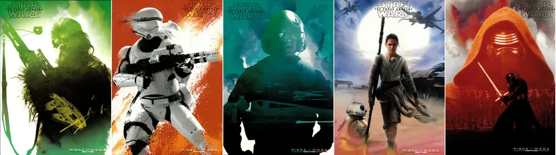 Τετράδιο καρφίτσα ριγέ Pigna Star Wars 42 φύλλα Α4 (5 σχέδια)