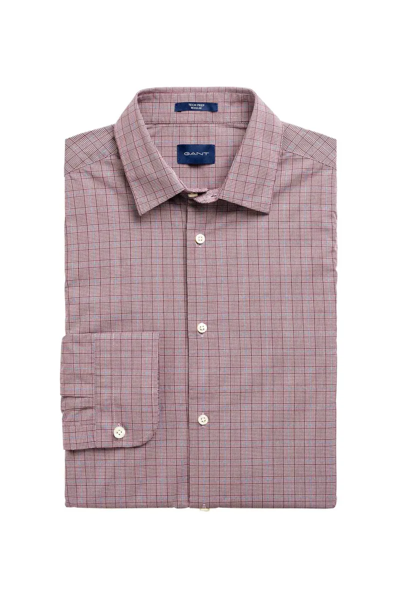 Gant ανδρικό πουκάμισο με καρό σχέδιο Regular Fit - 3021034 Κόκκινο