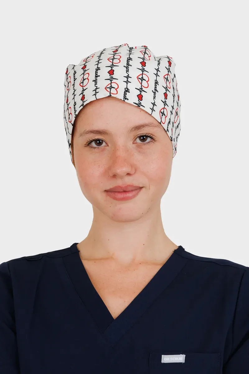 Σκουφάκι Χειρουργείου Unisex Dr. Scrub Heartbeat Grid