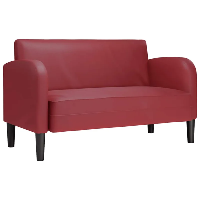vidaXL Καναπές Loveseat Μπορντό 110 εκ. Συνθετικό δέρμα
