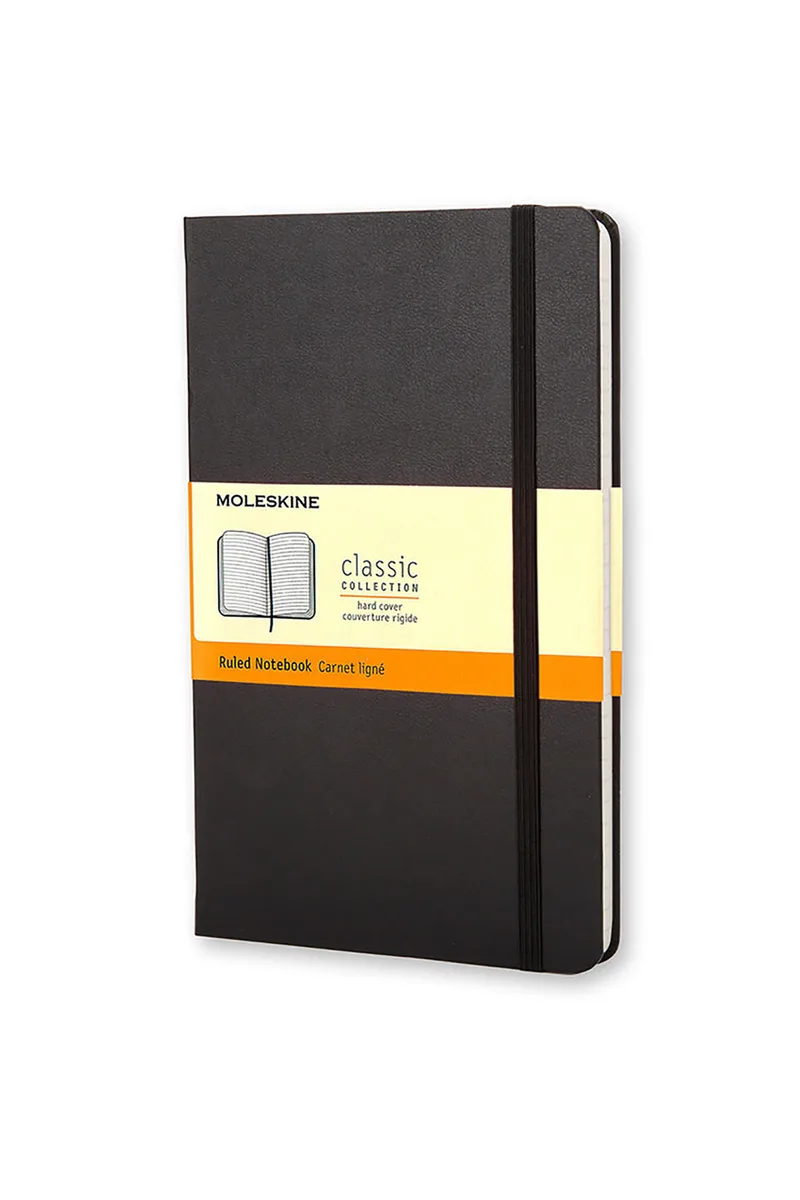 Moleskine σημειωματάριο μονόχρωμο "Classic Notebook Ruled Pocket" Μαύρο - MM710