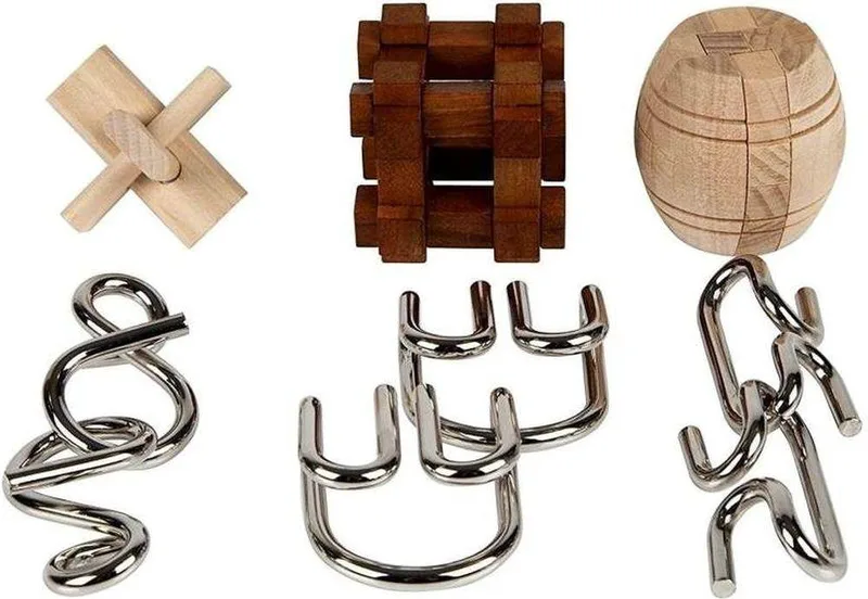 SET OF 6 OF THE BEST PUZZLES MENSA