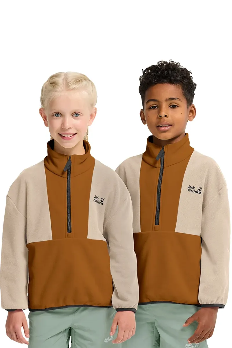 Jack Wolfskin μπλούζα fleece Παιδική COLORBLOCK TAUNUS HZ K