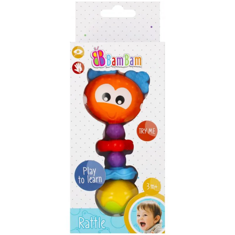 Bam-Bam Rattle κουδουνίστρα 3m+ Beetle 1 τμχ