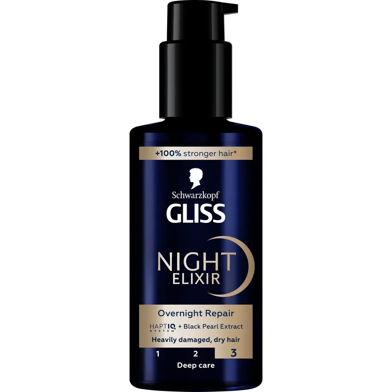 Schwarzkopf Gliss Hair Mask Night Elixir Overnight Repair Επανορθωτική Μάσκα Νυκτός για Πολύ Ταλαιπωρημένα Μαλλιά, Χωρίς Ξέβγαλμα 100ml