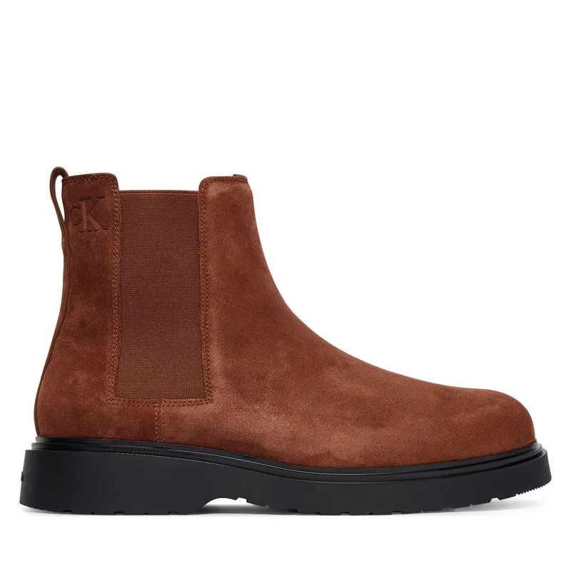 Μποτάκια με λάστιχο Calvin Klein Combat Ess Chelsea Boot Su YM0YM01372 Καφέ