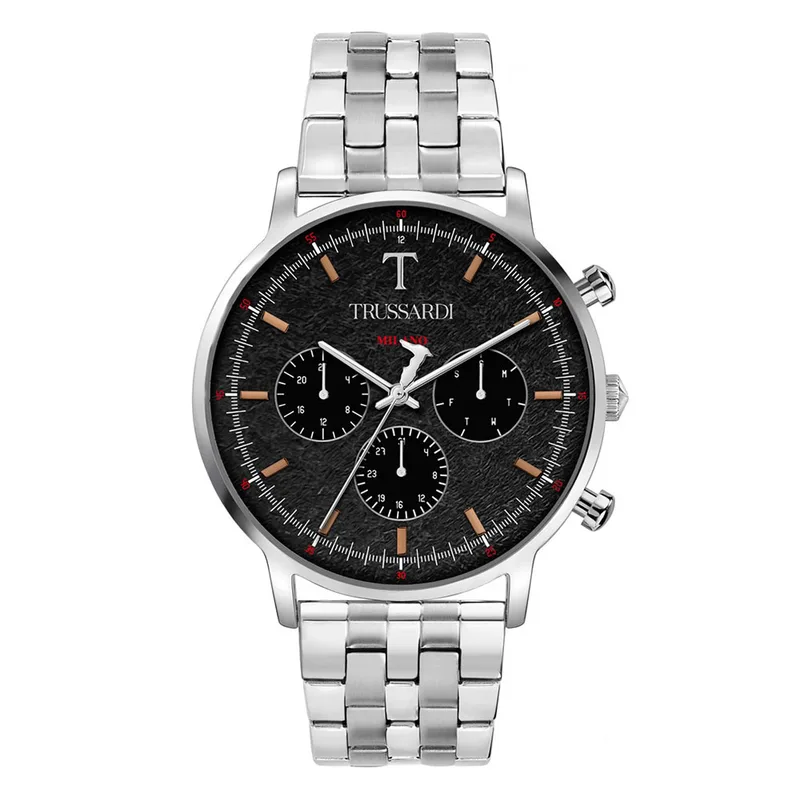 TRUSSARDI T-Gentleman Silver Stainless Steel Bracelet R2453135009