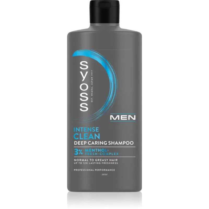 Syoss Men Intense Clean σαμπουάν για κανονικά έως λιπαρά μαλλιά 440 ml
