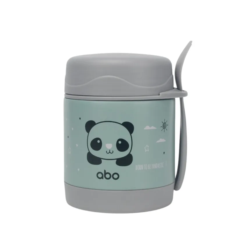 ABO Θερμός Φαγητού 300ml Με Κουταλοπίρουνο Born To Be Pandastic
