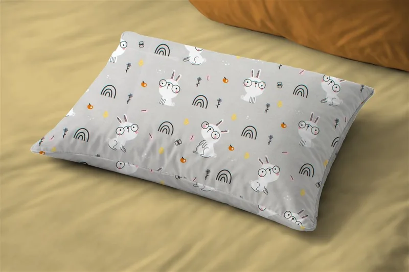 Μαξιλαροθήκη Bebe Βαμβακερή 35x45εκ. Rabbit Garden 586 Grey DimCol
