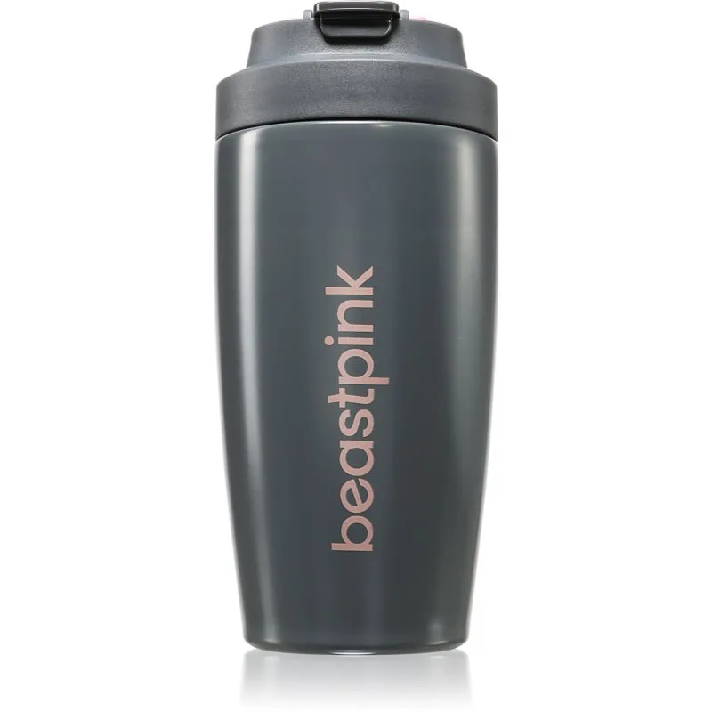 BeastPink Thermo Mug κούπα - θερμός με καλαμάκι χρώμα Grey 500 ml