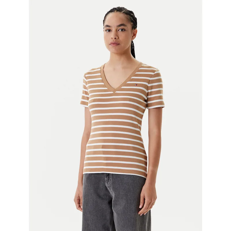 Tommy Hilfiger T-Shirt New Cody WW0WW40584 Καφέ Slim Fit