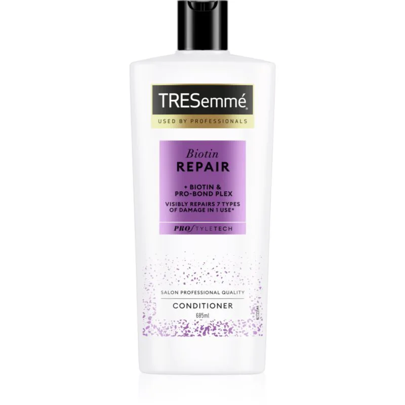 TRESemmé Biotin Repair δυναμωτικό μαλακτικό για κατεστραμμένα μαλλιά μεγάλη συσκευασία 685 ml