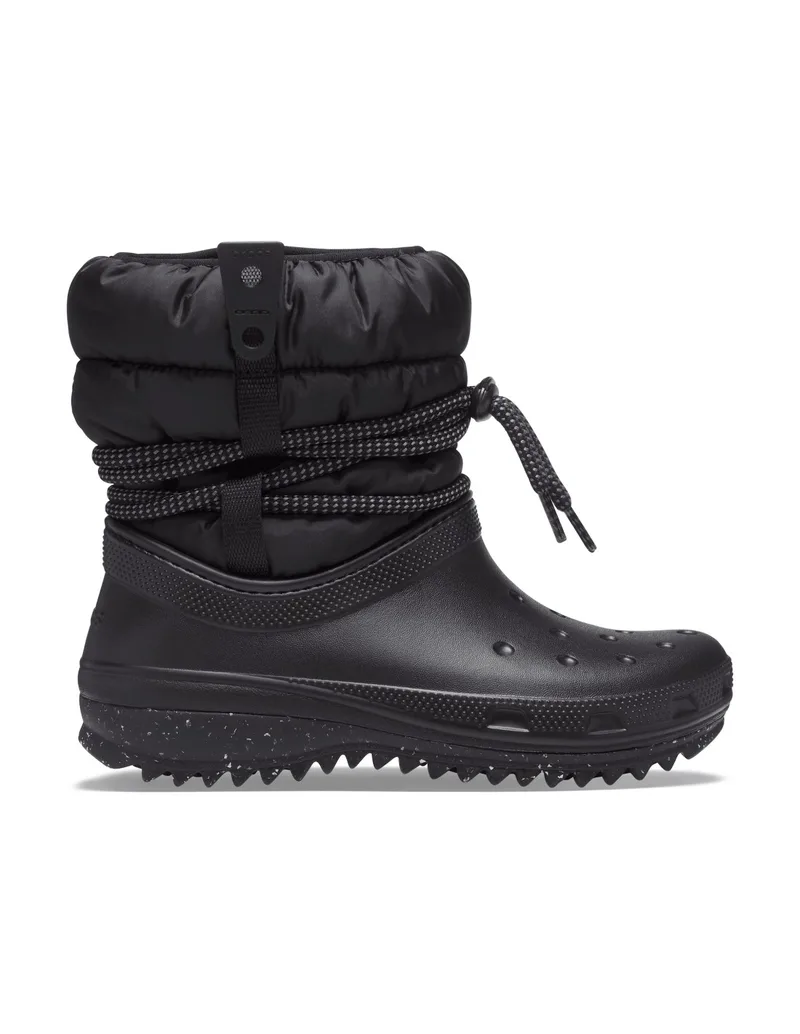 Crocs Puff Luxe Γυναικεία Μποτάκια Μαύρα 207312-001