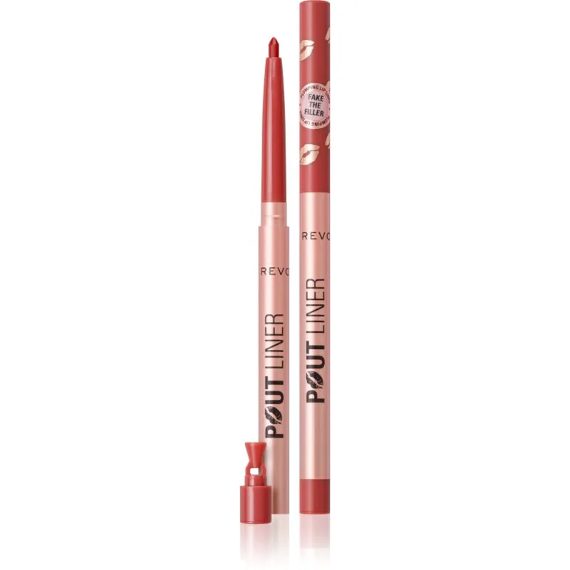 Revolution Pout Liner μολύβι για τα χείλη για αύξηση του όγκου απόχρωση Burnt Cherry Red 0.2 γρ